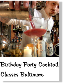 birthday party mixology classes Baltimore